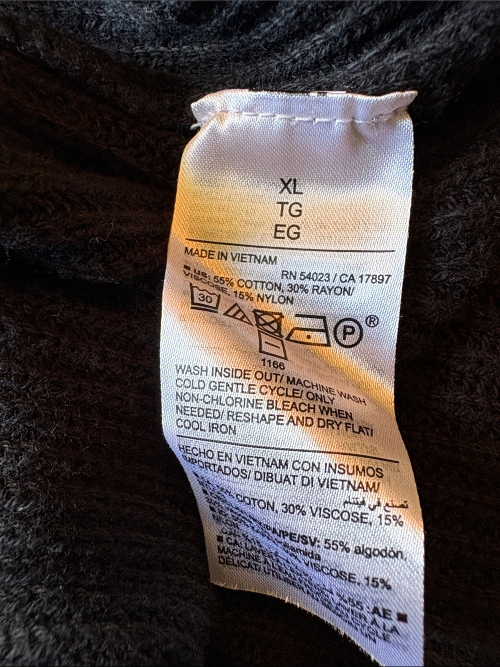 Longline Black Ribbed Open-Front Cardigan with Pockets - Picture 4 of 4